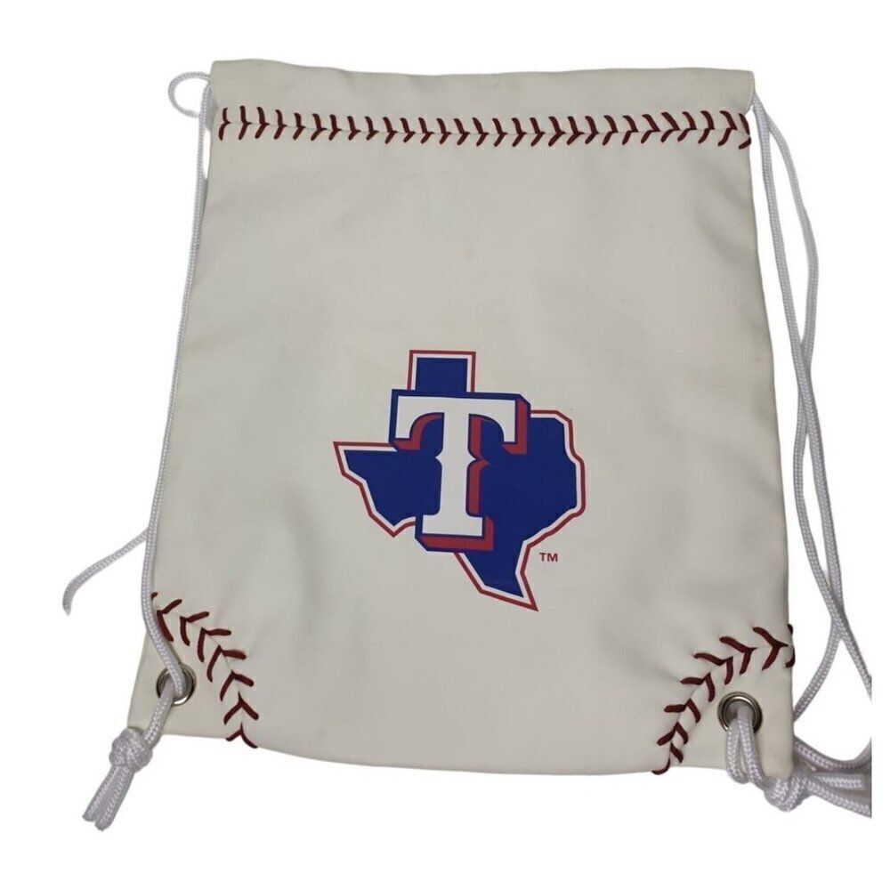 Texas Rangers Unisex Drawstring Backpack MBL Baseball Stitching Design Adult